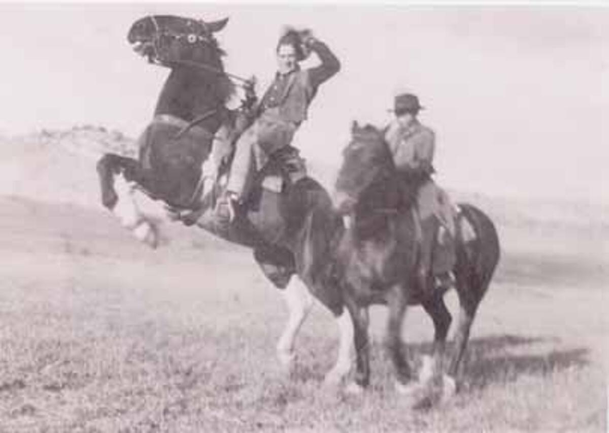 Young Cowboy, C.B. Rich, with Sister Susan: 1930's